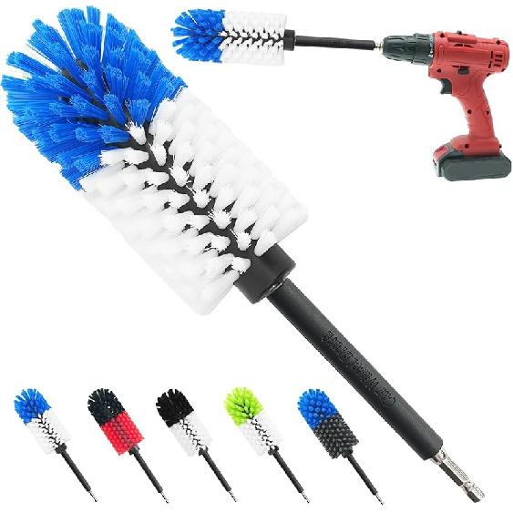 Wheel Brush, Soft Drill Wheel Cleaner Brush, Drill Brush For Car Wheel, No Scratches Highly Dense And Durable Car Wheel Brush Rim Tire Car Cleaning