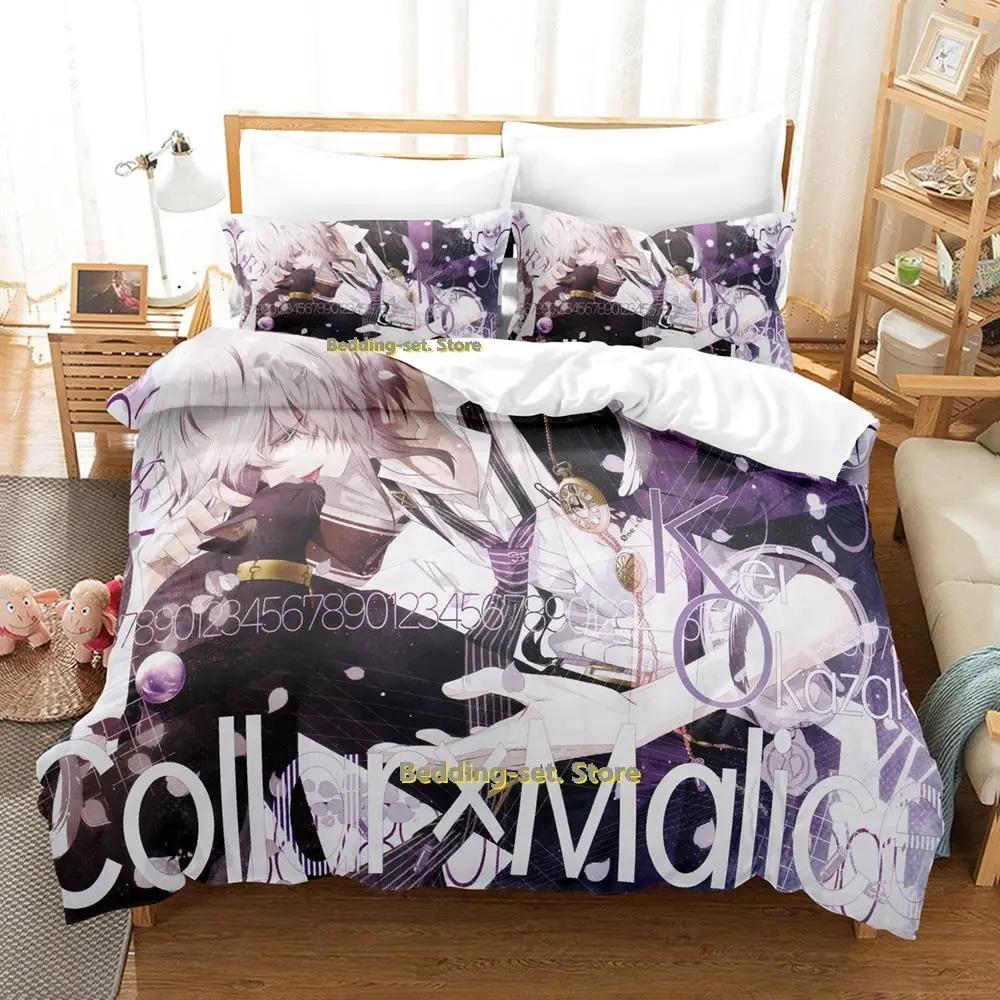 Nowy Zestaw Pościeli Collar x Malice Pojedynczy Bliźniak Pełny Queen King Size Zestaw do Łóżka Dorosły Dziecko Sypialnia Zestawy Poszewek na Kołdrę Anime lit