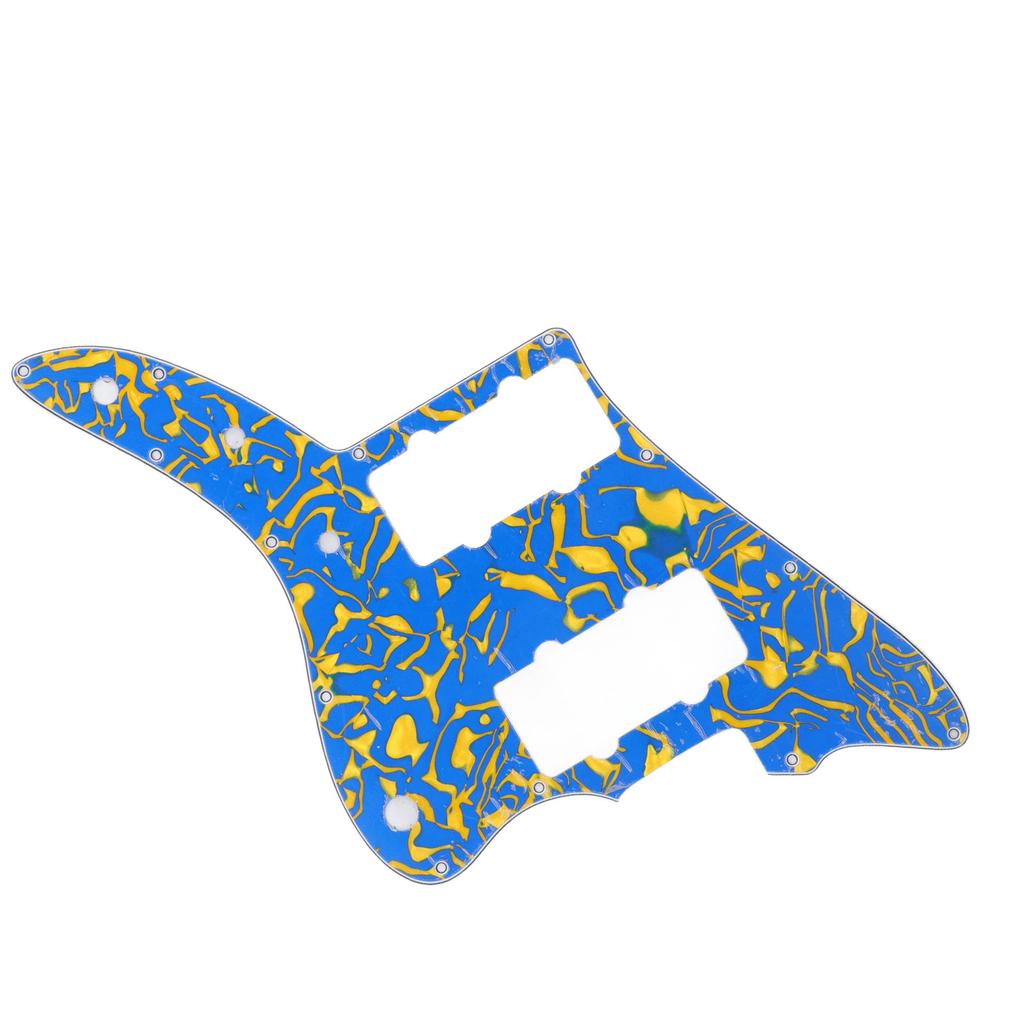 Blue Yellow Electric Guitar Pickguard Fashionable Wear Proof Scratch Resistant Guitar Pickguard Replacement