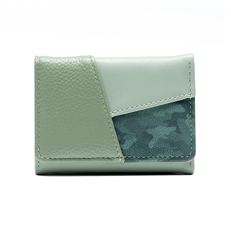 

[Haffukiry] mini wallet ladies small wallet Contains 8 cards folding wallet Thin large capacity card case PU leather easy to use Tri-fold wallet