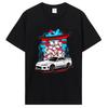 Silvia S15 White Car Graphic T Shirts Initial D Drift TShirt Cotton Short Sleeve Oversize T-shirt Clothing Oversized