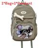 Shoulder Bag Large Capacity Solid Color Backpack Unisex School Travel Student