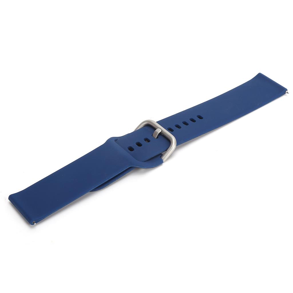 Watch Bands Silver Buckle Silicone Strap Soft Wristband Replacement for Samsung Huawei Amazfit Xiaomi Color Watch Gamin