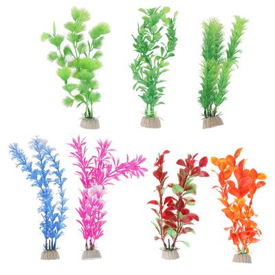 7Pcs Artificial Aquatic Plants Simulation Plastic Aquarium Aquatic Decoration for Aquarium Home Office