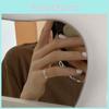 Koreanischer 925 Sterlingsilber 2021 Trendiger Schweinenase Ketten Fingerring für Damen