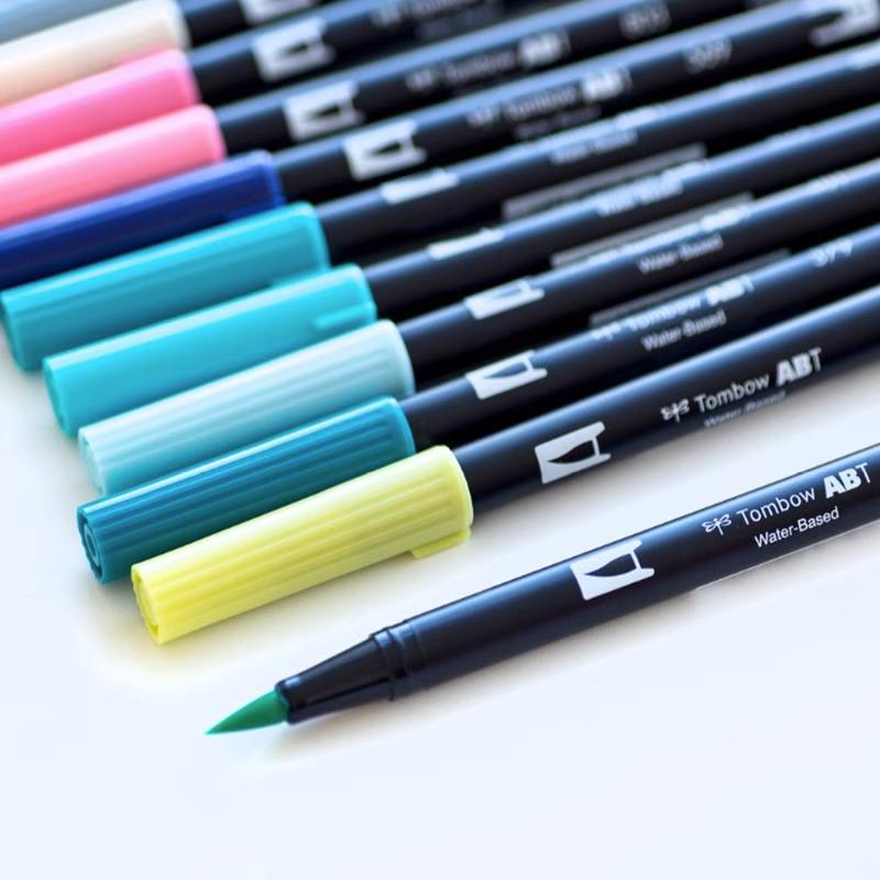Tombow ABT Warm Color Double-Ended Watercolor Brush Pen for Students