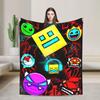 Geometry Dash Games Blanket Super Soft Warm Throw Blankets for Couch 50x60 Inch Multiple Sizes Rug Piece