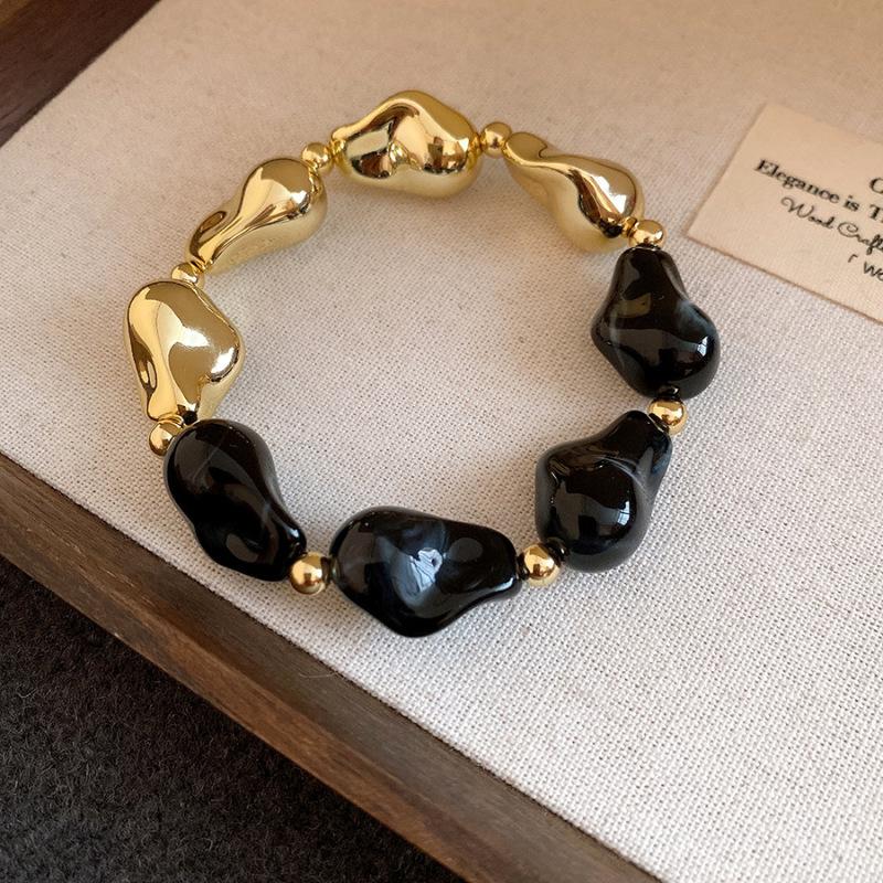 European and American retro acrylic irregular geometric beaded bracelet ethnic style niche jewelry