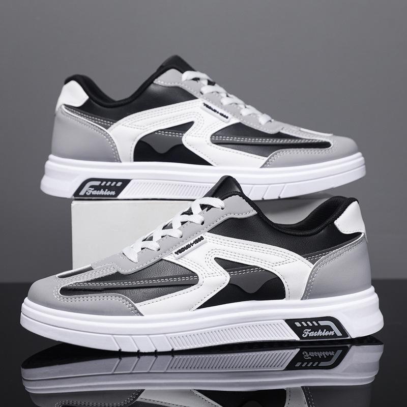 

Board shoes men s lace-up flat casual shoes spring and autumn fashion men s shoes large size shoes men s single shoes 45 чёрный