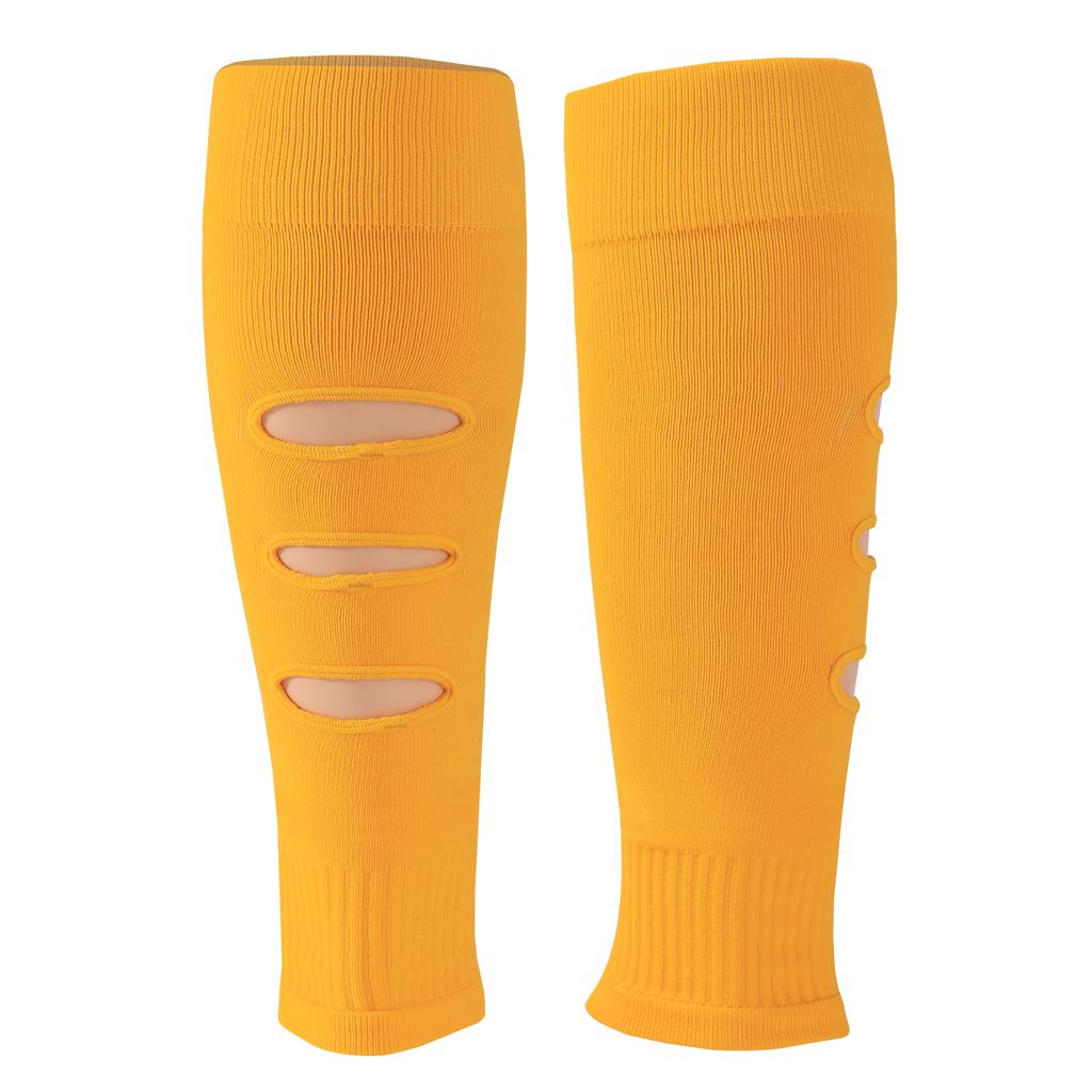 Customized Football Calf With Hole Compression Leg Warming Sports Leg Sleeves Socks Adult Men's Leggings