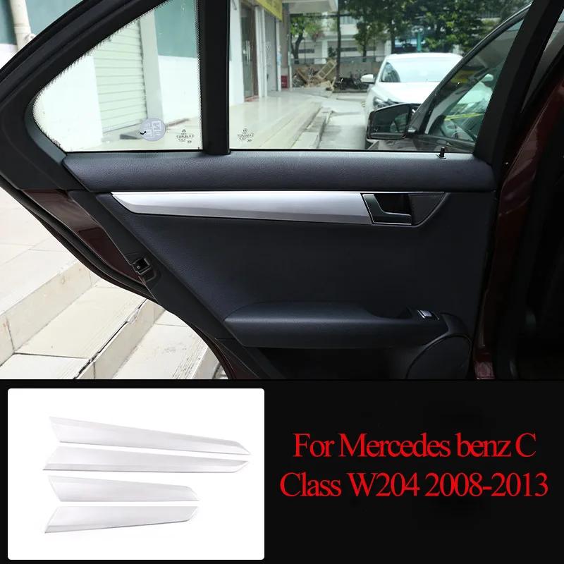 ABS Silver For Mercedes Benz C Class W204 C180 C200 2007-2013 Car Interior Decoration Trim Stickers Car Accessories