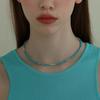 Less Is More Blue Beads Necklace
