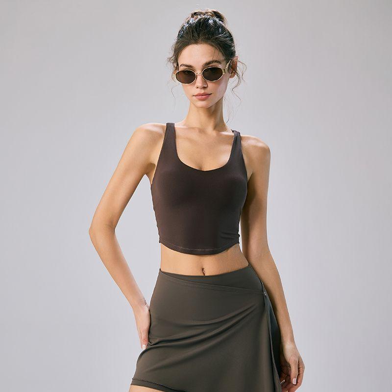 Mitaogirl Kendall Style Top Women's Sports Underwear Backless Yoga Workout Clothes Outer Wear Running Quick-Drying Vest