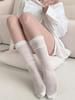 1/4 Pairs Thin Calf Socks, Women's Stacking Socks, Fashion Bubble Cuff Design Breathable Spice Girls Ballet Style Stockings