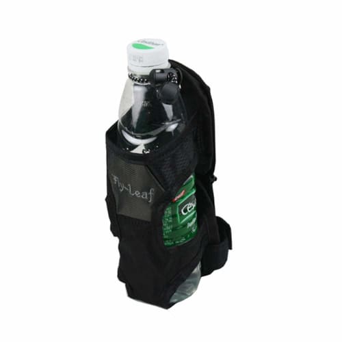 Littleliving PET Bottle Holder Cover, Attaches To Climbing Backpack Belt, Fits Cage Pockets, Holds Water Bottles, and Fits Folding Umbrellas (Black)