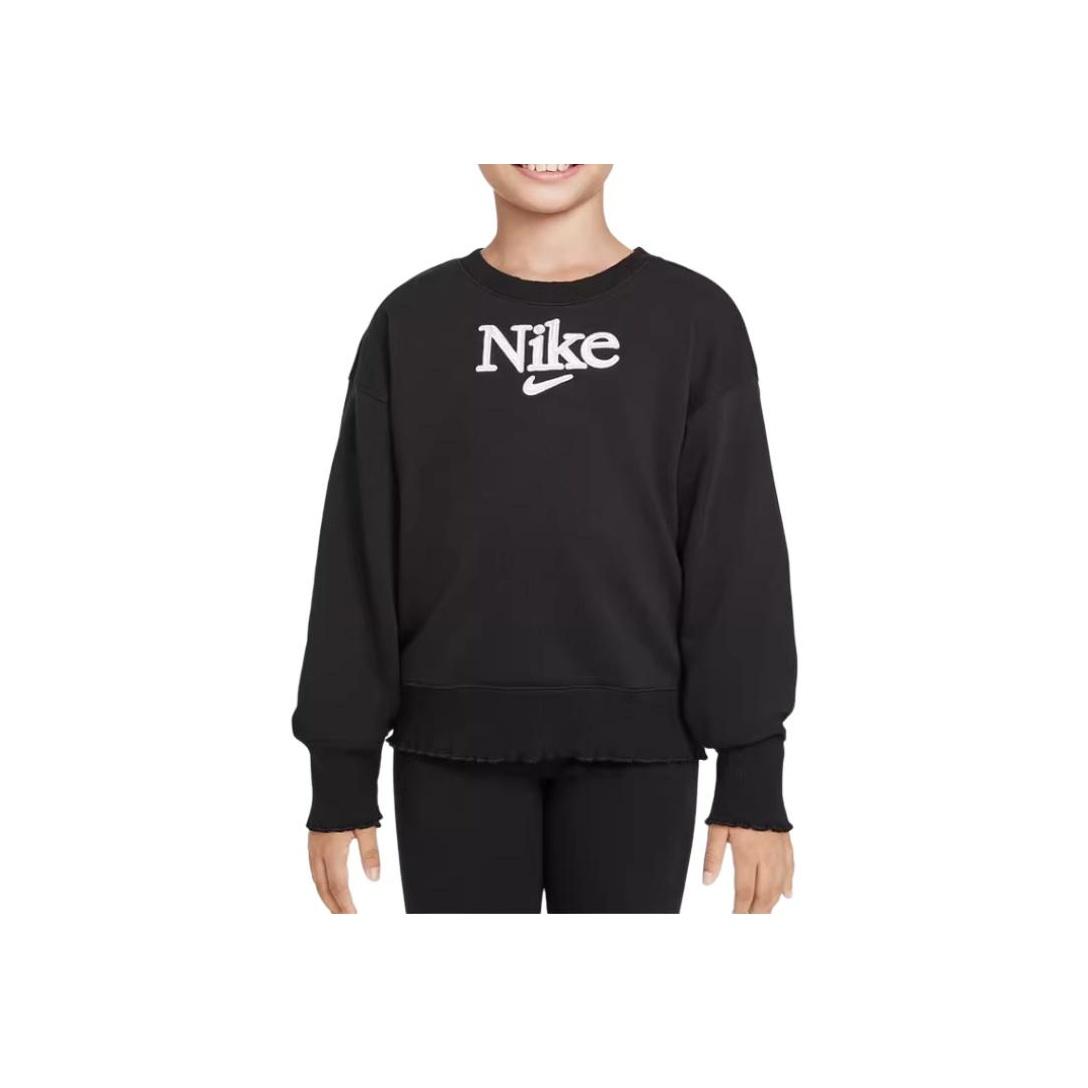 

Толстовка Nike Casual Warm Skin-Friendly American Vintage Sweatshirt Kids, черная DJ5827-010 XS