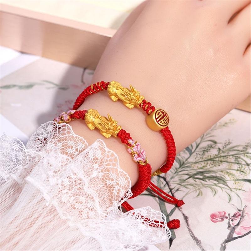 Fashionable Braided Hand Rope Bracelet with Dragon Charm for Men and Women Gifts for New Year and Anniversary