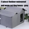 Outdoor Cats House Waterproofed Oxfords Fabric Portable Pet Shelter For Winter Garden Balconies