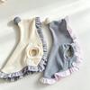 Ruffle Trim Sleeveless Pet Outfit Sleeveless Style Ruffle Dog Clothes  Spring Autumn Winter