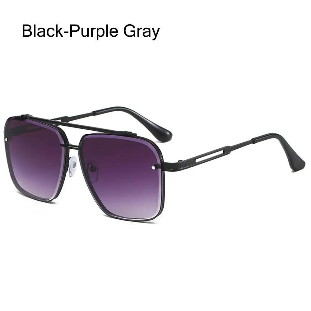 Big Metal Frame Oversized Square Sunglasses for Women & Men Gradient Sunglasses Classic Driving Shades Eyewear UV400 Sun Glasses