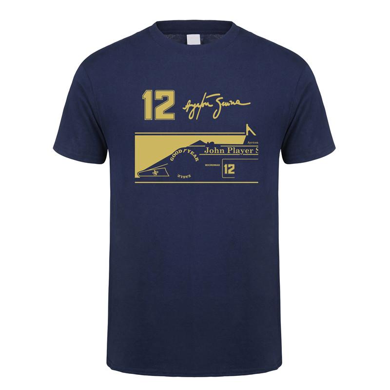 Fashion Sports Summer Outdoor New Hero Ayrton Senna T Shirt Men Short Sleeve Cotton T-shirts Funny Cool Man Tshirt  Clothes Tops