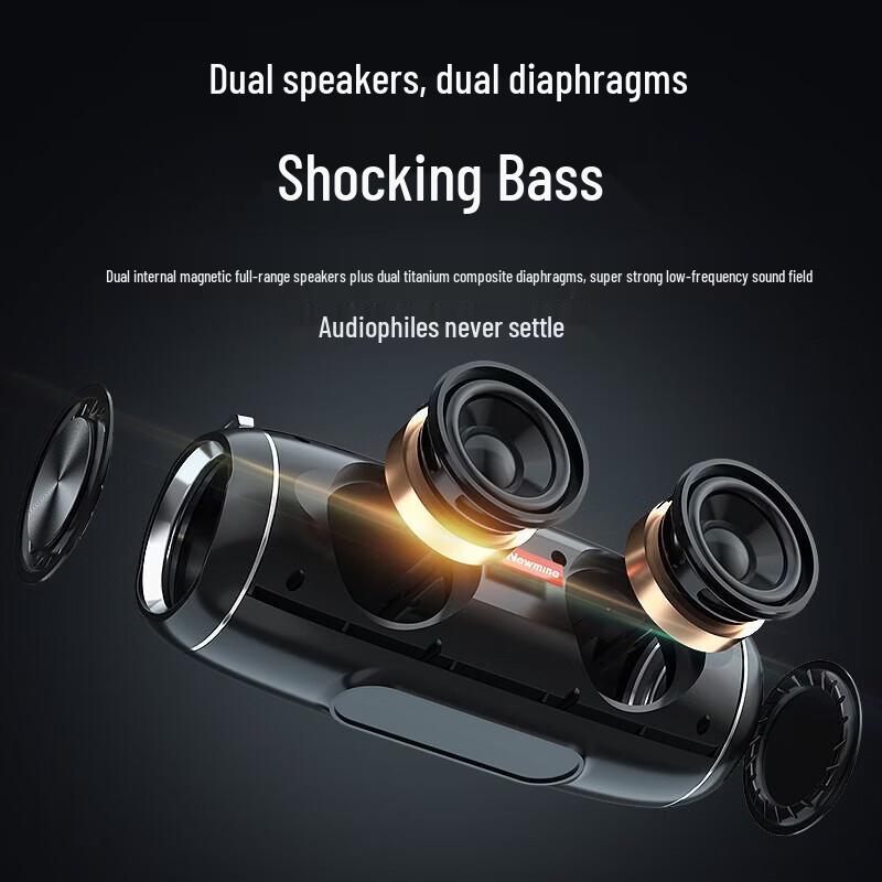 Newmine BT52 Portable Wireless Bluetooth Speaker CN plug (adapter included)