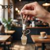 Backpack Accessory Milk Tea Cup Keychain Pendant, 3D Printed with Pendant Braided Lanyard, Bag Charm Decorative Shaped