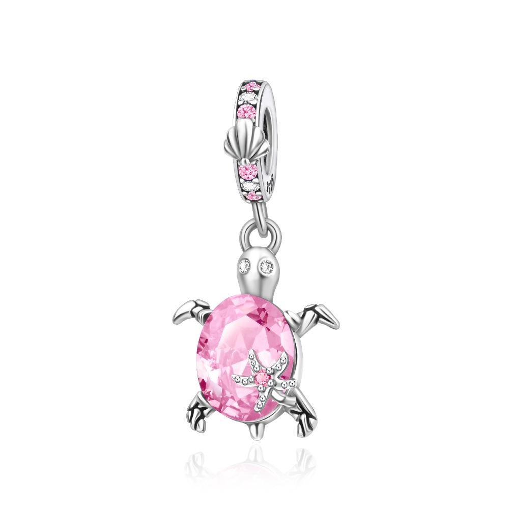 S925 Silver Turtle Pendant Fashion Beaded DIY Bracelet Jewelry Making Kit for Women Craft Accessories