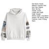 Unisex Hoodie with Big Pocket Retro Printing Long Sleeves Loose Hooded Solid Color Elastic Cuffs Hip Hop Streetwear Top