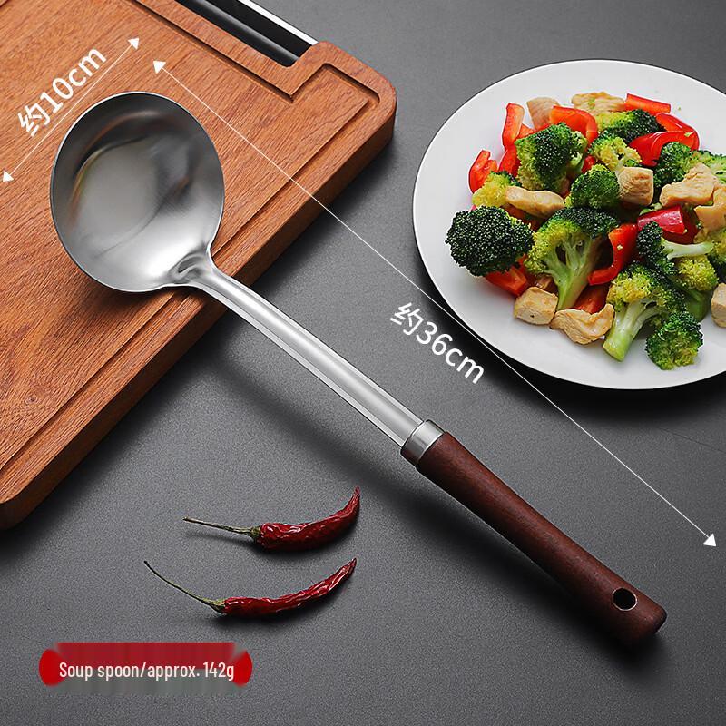 Wutuo Sada kuchyňského náčiní z nerezové oceli s dřevěnými rukojeťmi