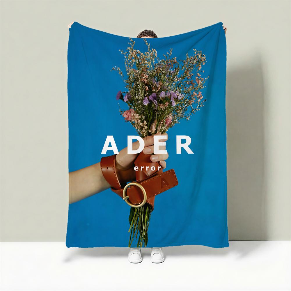 Fashion A-ADER ERROR Throw Lightweight 240g Flannel Blanket Soft Skin-friendly for Summer Cooling