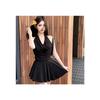 New Sexy Spice Girl Fashion Three-dimensional Flower Lace Fake Two-piece Dress Slim Fit Waist Cover Short Dress