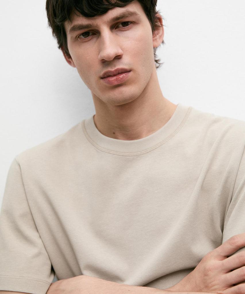 Masimodutti Short Sleeve Cotton Blend T-Shirt