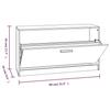 342644 vidaXL Banc à chaussures Chêne fumé 80x24x45 cm Bois d'ingénierie