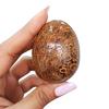 Healing Mariam Jasper Crystal Eggs Polished Gemstone Crystals Mariam Jasper Stone Egg with Stand for Decorative Crystal At Home Décor