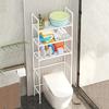 1 Space-Saving Toilet Overhead Storage Rack 3-Layer Independent Frame With Toilet Paper Holder And Hooks, Easy To Assemble No Drilling Required