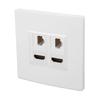 Cat6 HD Multimedia Interface Wall Plate Gigabit 4K HD Cable 4 Port Ethernet Wall Plate for