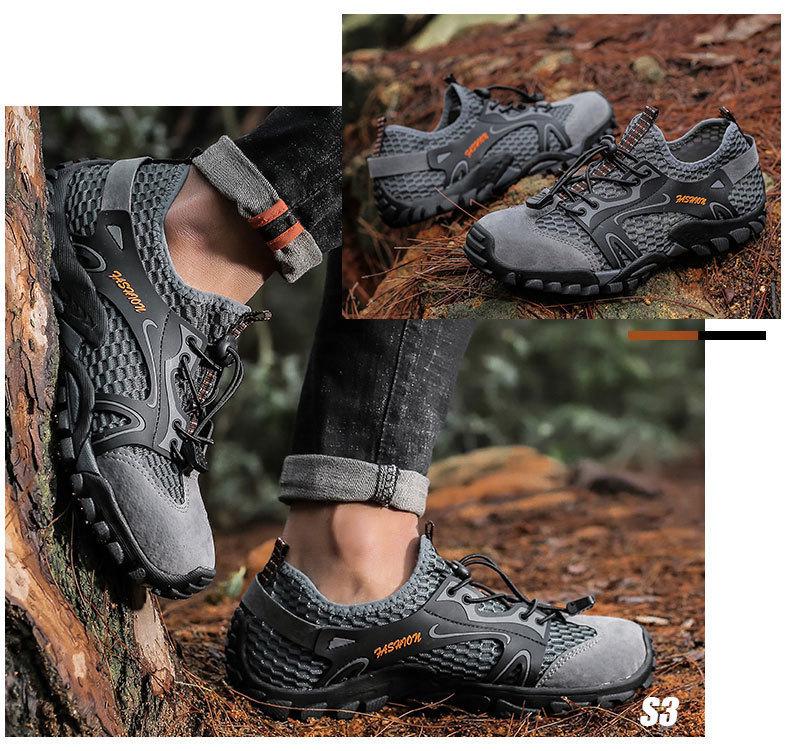 Men's Amphibious Trail Shoes: Outdoor Rock Climbing, River Tracing, Hiking, and Cross-Country Running.