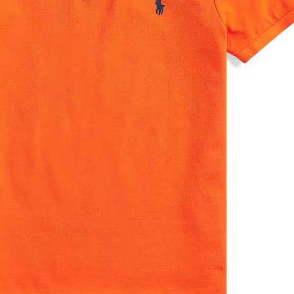 Polo Ralph Lauren Ss23 Solid Color Logo Embroidered Short Sleeve Polo Shirt Men Tops Orange 710794276-054