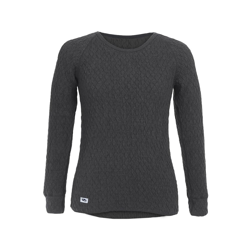 Hidamari Long Sleeve Crew Neck Warm Everest Sleeve Dark Men's Shirt, Underwear, [Sapium] [Triple Series] (S, Gray) [EVNS920-DGY1]