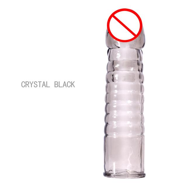 Crystal Penis Sleeve Prezervative reutilizabile pentru bărbați Mărirea penisului Extensor de penis Produse erotice intime Produse pentru adulți Sex Shop