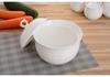 Embossed Ceramic Soup Pot with Lid, Bone China, 8-Inch Large Bowl for Home/Hotel Gift.