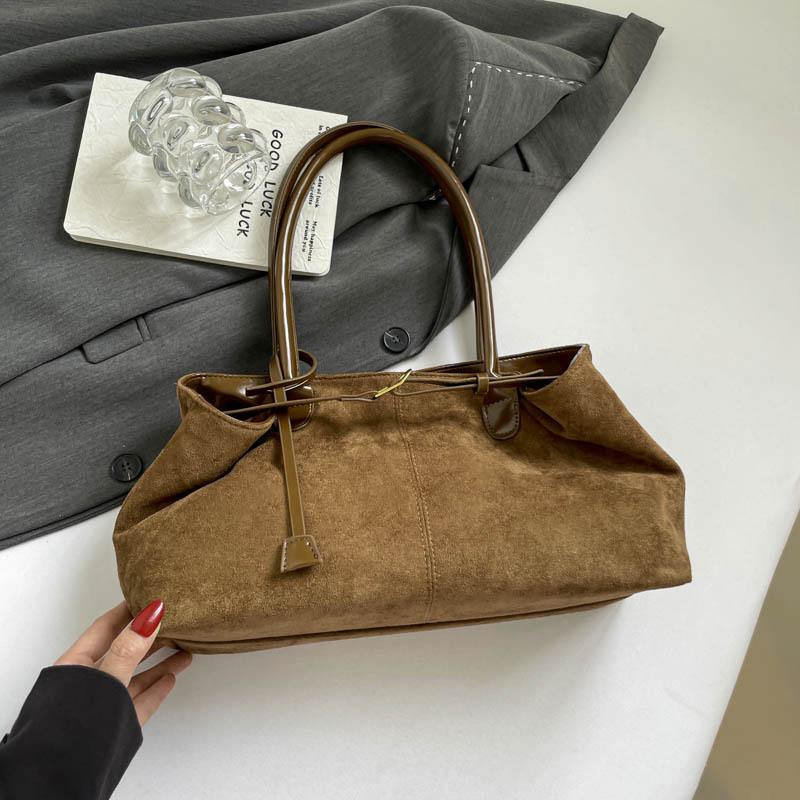 

Fashion casual large-capacity leopard print bag 2025 autumn new fashion underarm bag retro shoulder handbag women коричневый