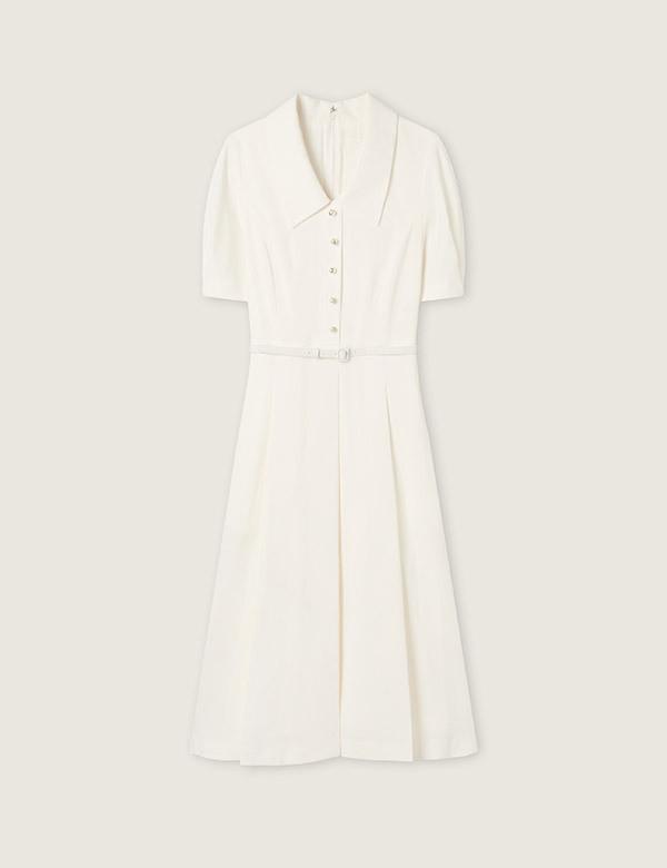 ROEM Short Sleeve Flare Long Dress Rmowg24S12