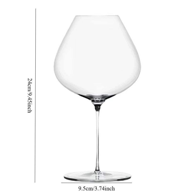 Ultra-dünnes Kristall- Weinglas-Set Hoher Stiel Bordeaux-Schale für Fine-Dining-Restaurant Hotel Bar Rot-Weißwein