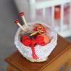 Knitting Tool Model Colorful Miniature Bamboo Basket Braided Yarn Ball Ornament for Dollhouse Decorations