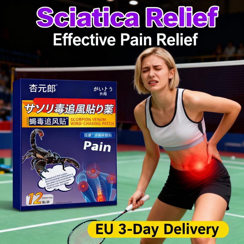 Organic Long-Lasting Sciatica Patch - Non-Irritating Herbal Lower Back Care