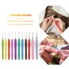 Crochet Hook Kit Ergonomic Soft Handle Aluminum Hooks Set Crochet Hook for DIY Crafts Knitting Needles Crocheting Supplies