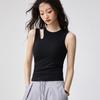 With Cup Fixed Chest Pad Hollow Shoulder Design Sling Vest Women's Summer Wear Slim and Thin Versatile Bottoming Top