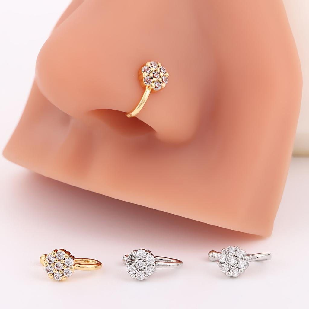 Earrings Simple And Cute Than Heart Piercing Heart-Shaped False Nose Ring Creative U-Shaped False Nose Clip Nose Decoration